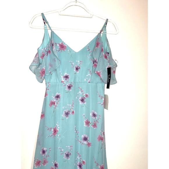 LulusTake You There Mint Green Floral Print Maxi Dress XS NWT - Picture 5 of 11